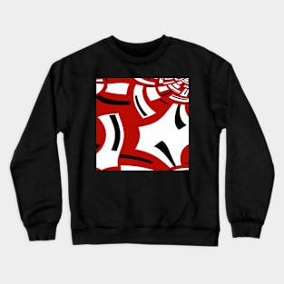 White and black on red III Crewneck Sweatshirt